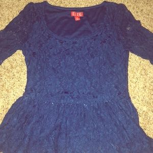 Beautiful laced peplum shirt